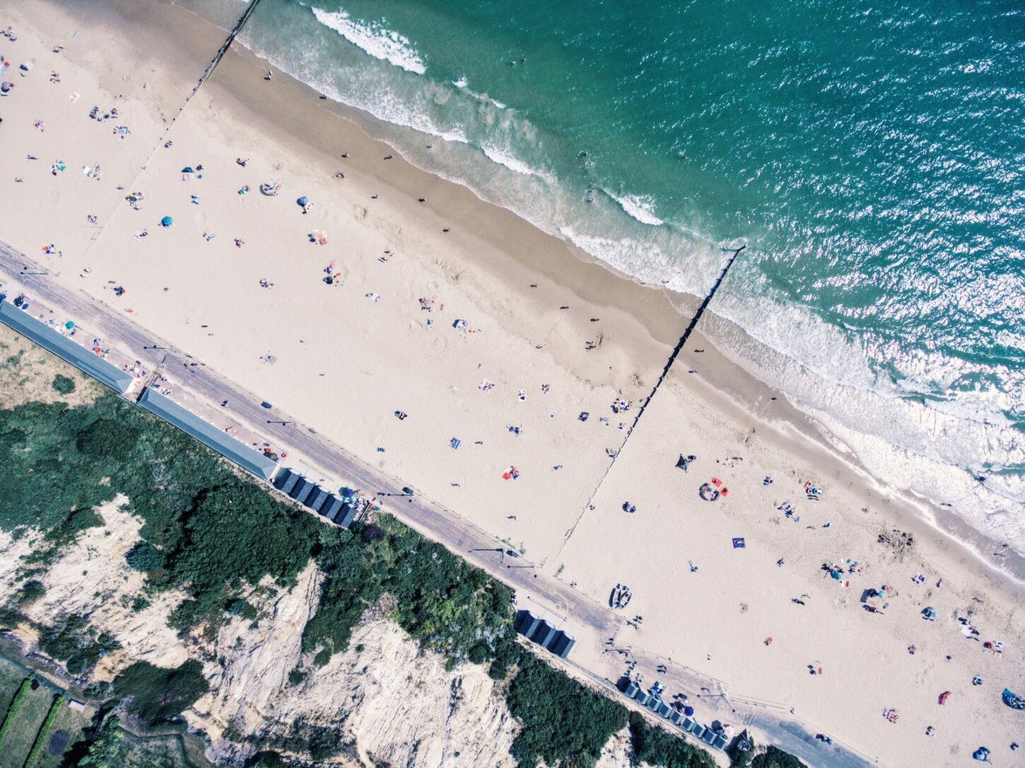 The beach seen from above