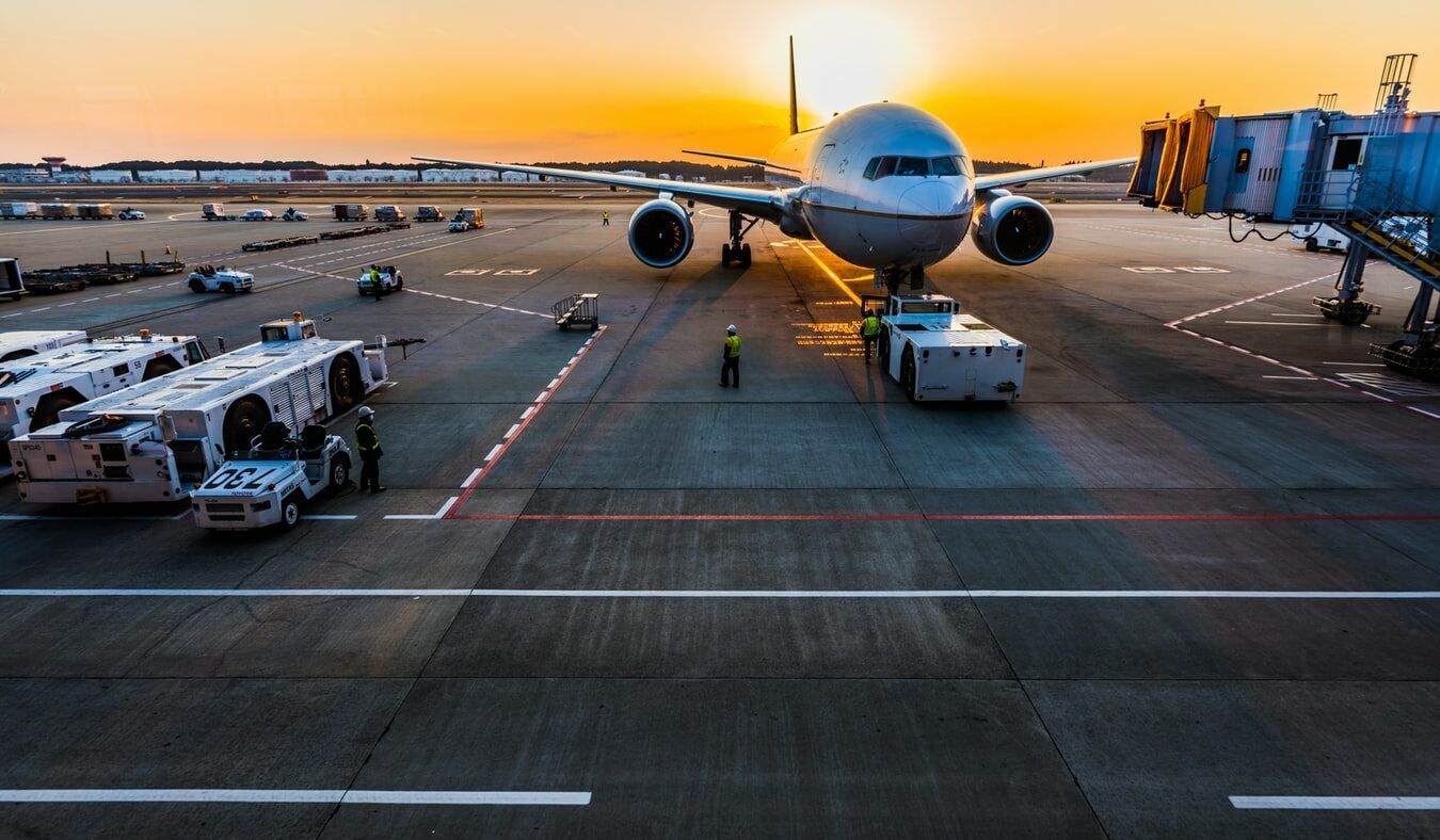 airport in the afternoon
