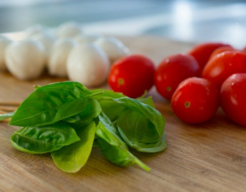 final basil and tomatos