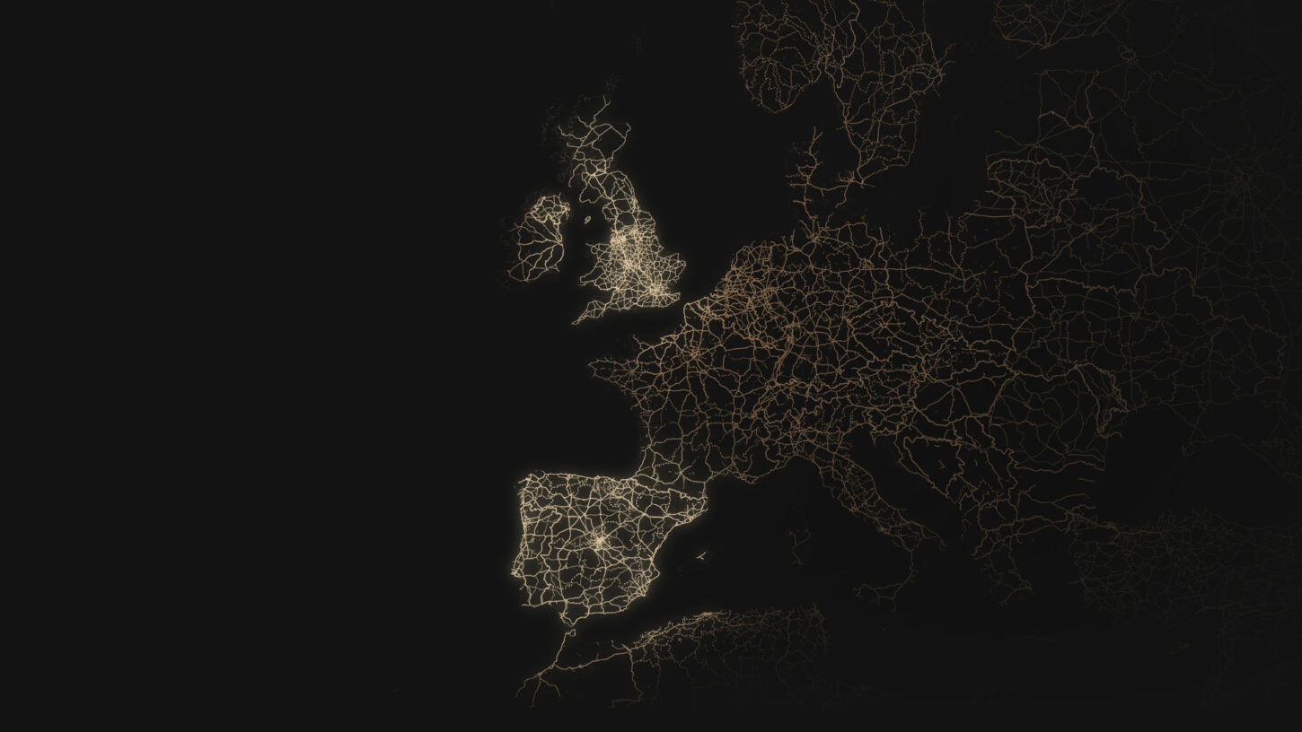 grid map of europe