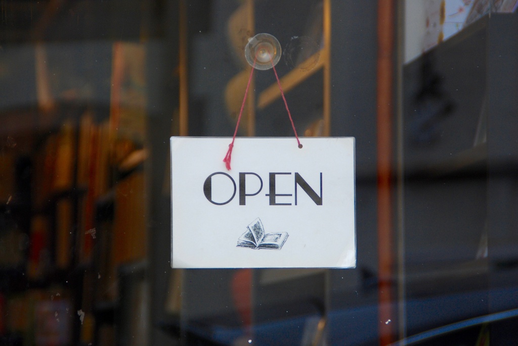 open sign