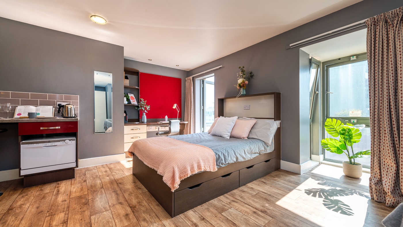 dashwood studios student accommodation london premium studio bedroom 2