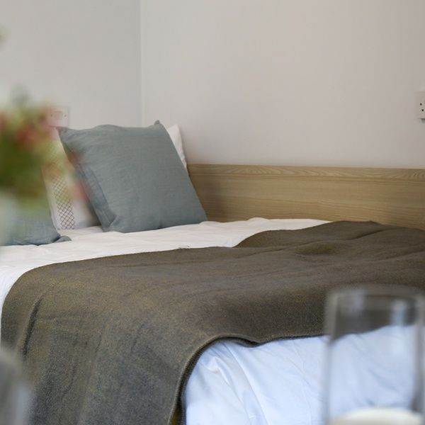bed in the room