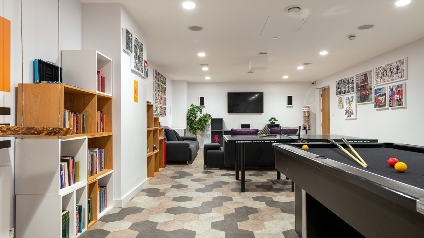 park house student accommodation southampton games room
