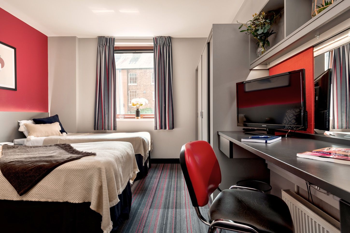 castle street student accommodation cambridge twin studio bedroom