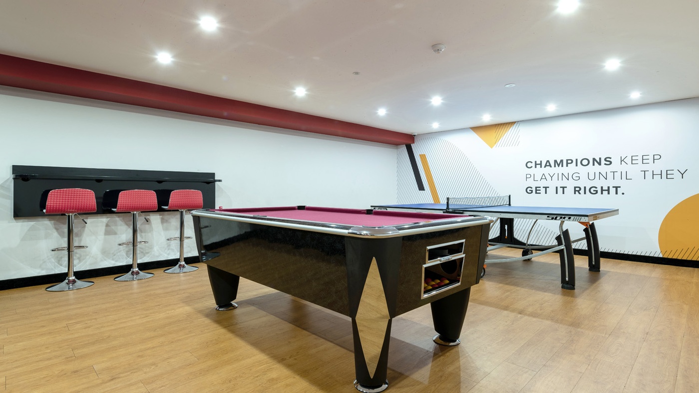 pillar box student accommodation coventry games room