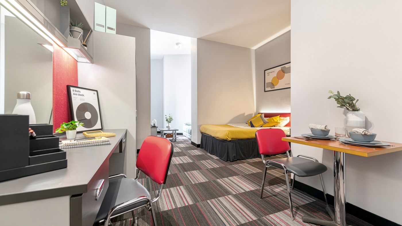 pillar box student accommodation coventry double studio bedroom
