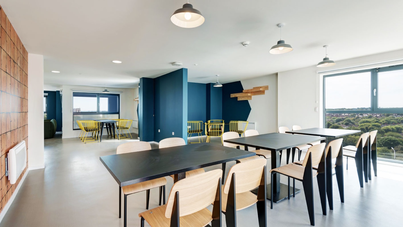 leicester student accommodation common room 2