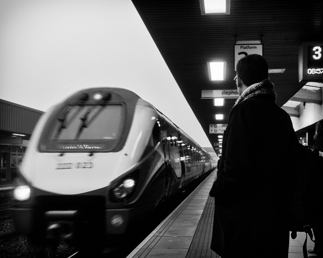 waiting for the train