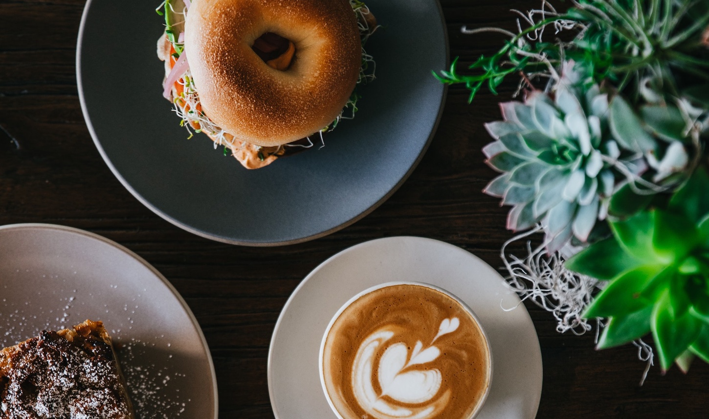 Bagel and coffee