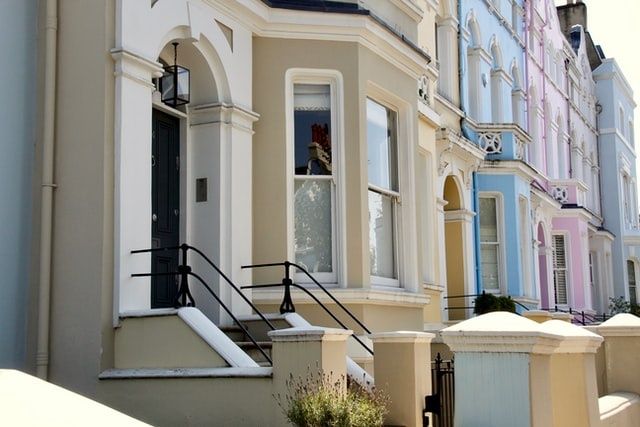 Colourful houses in Notting Hill