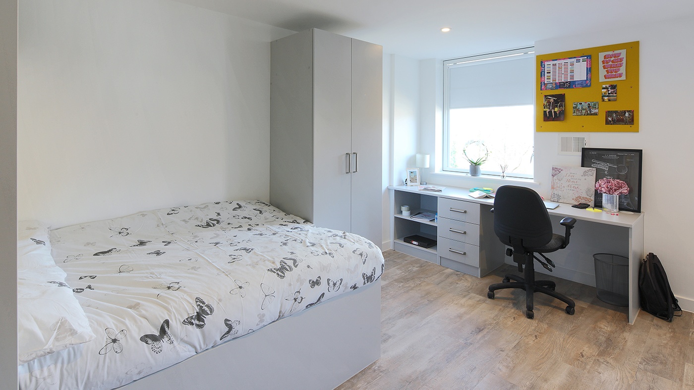bedroom in student accommodation winchester