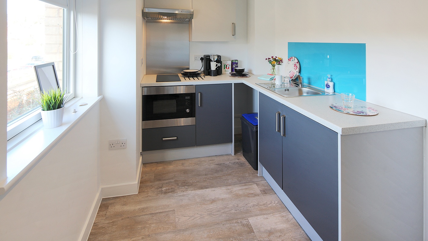 kitchen in student accommodation winchester