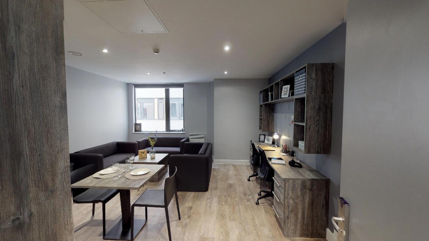 kitchen living room in cardiff student accommodation