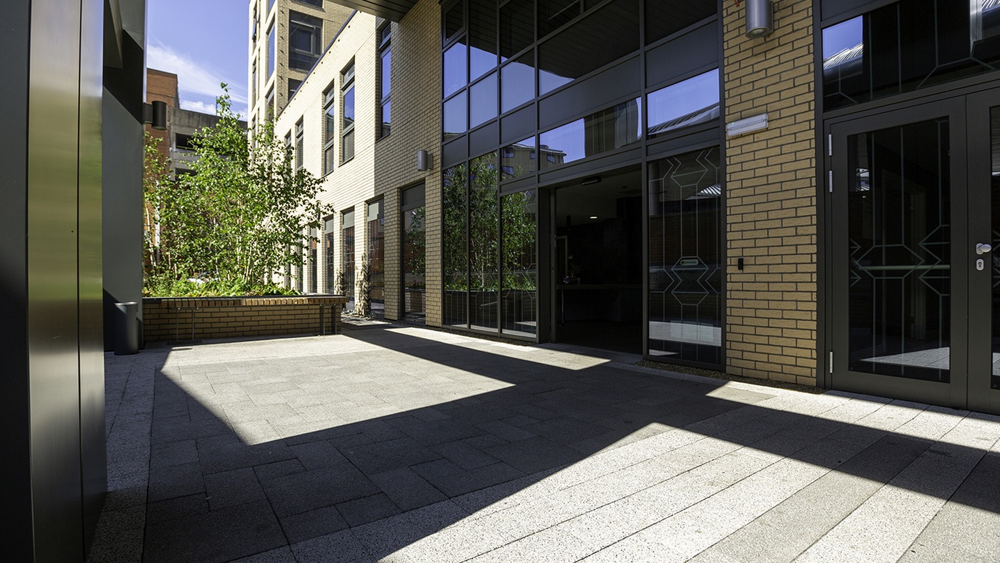 courtyard in norwich student accommodation