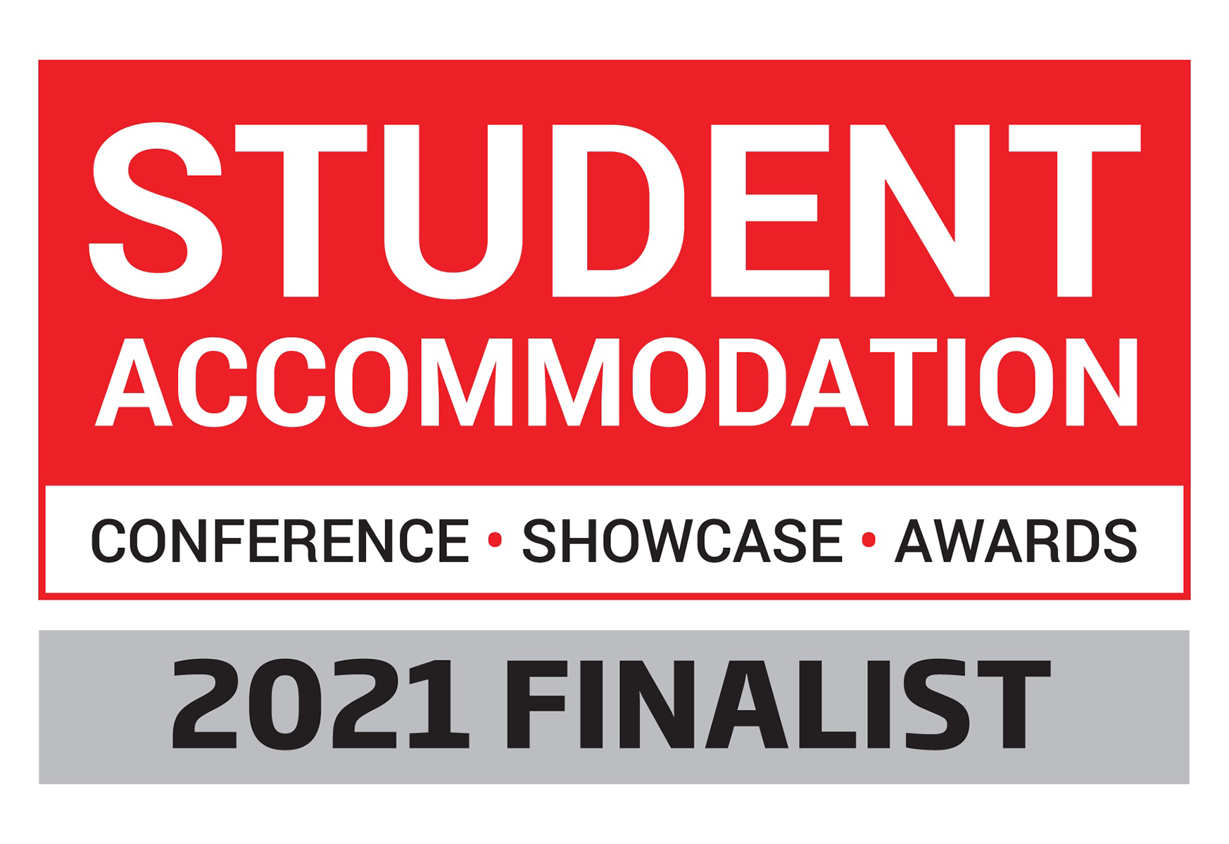 student accommodation finalist 2021 award badge