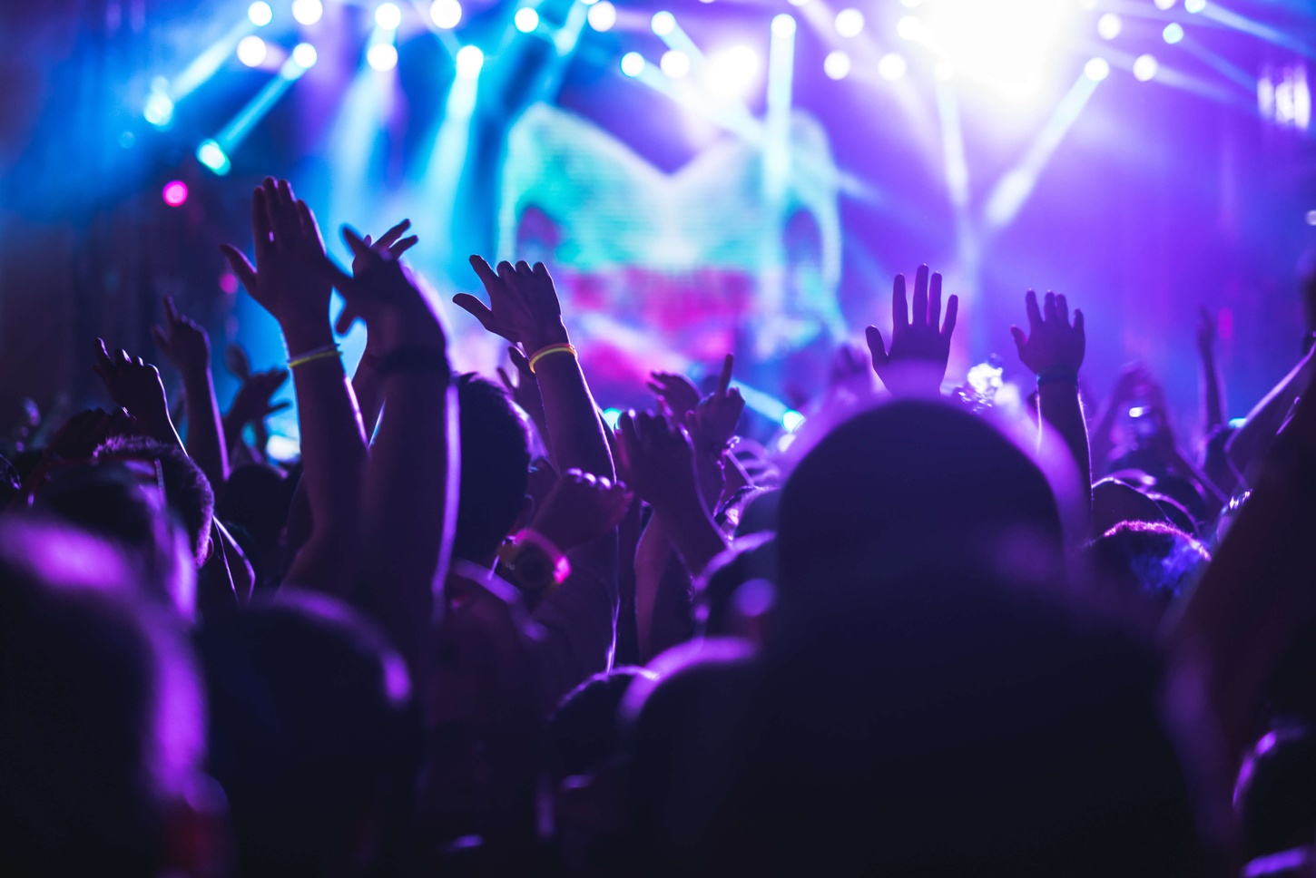 students on a crowded dance floor