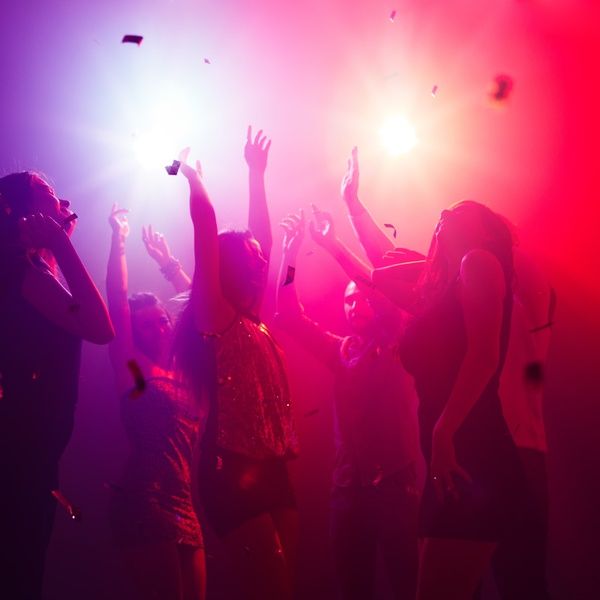 students at party