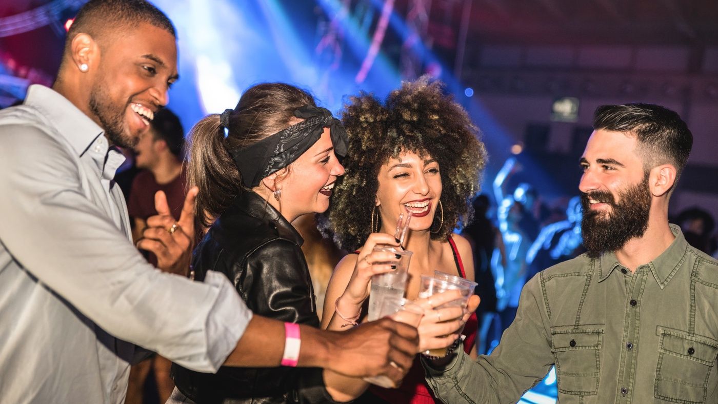 students on dance floor