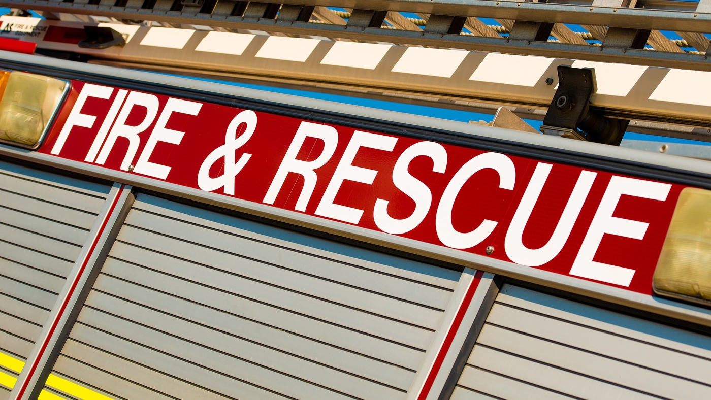 side view of fire engine