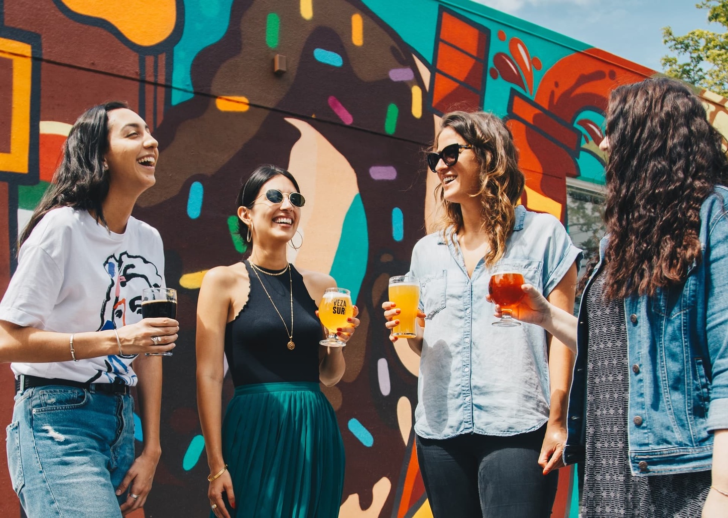 students drinking craft beer