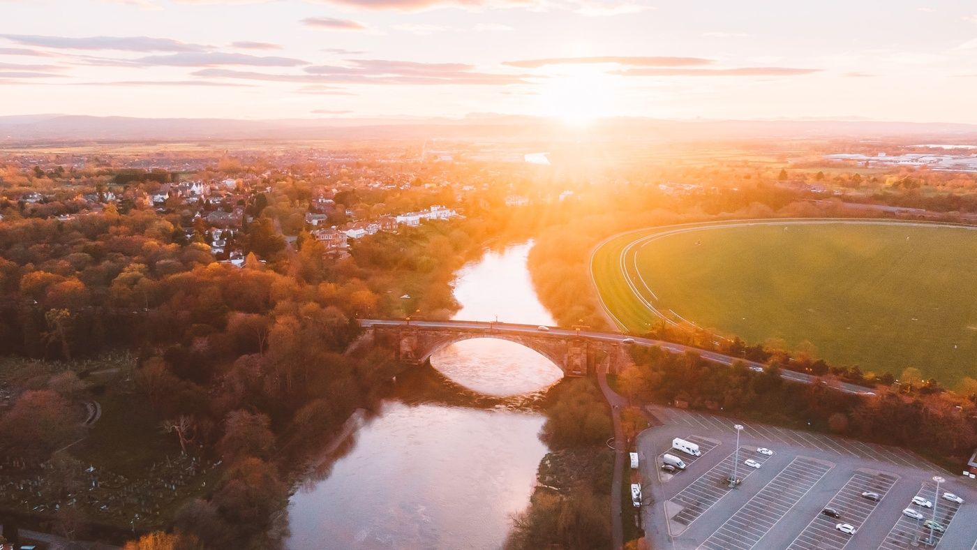 chester in united kingdom view from above