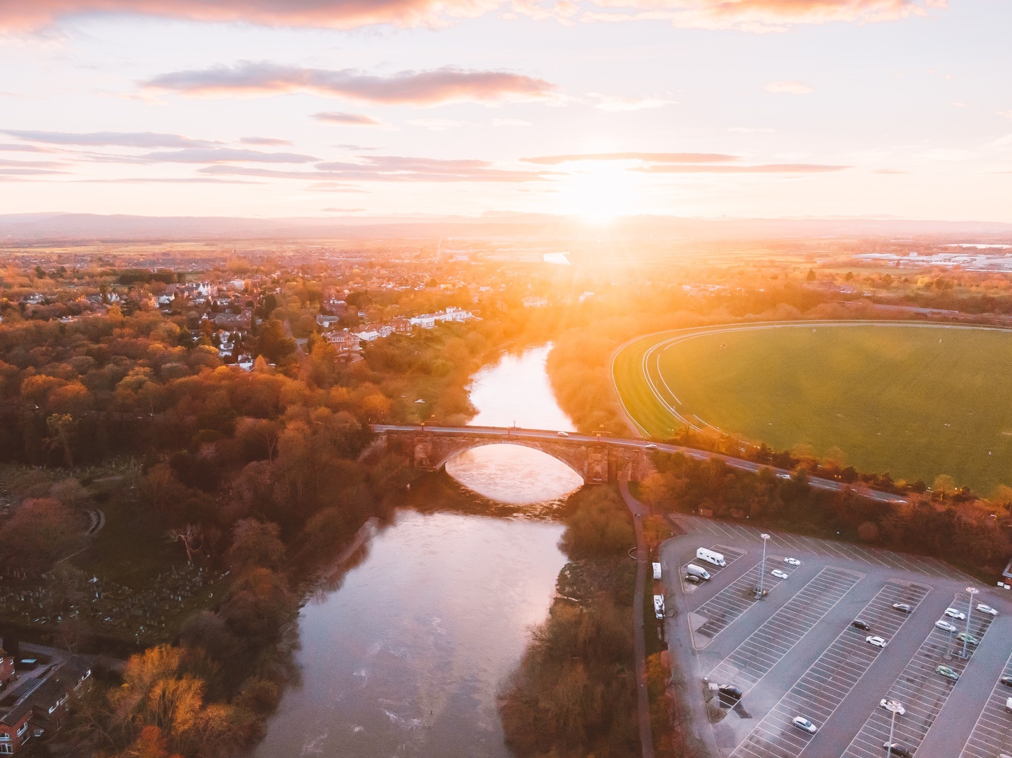 chester in united kingdom view from above