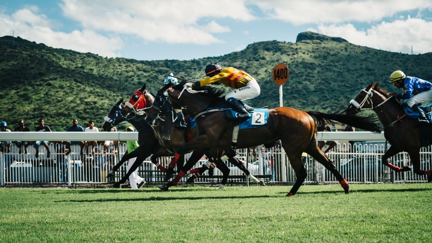 jockey riding horse in racing