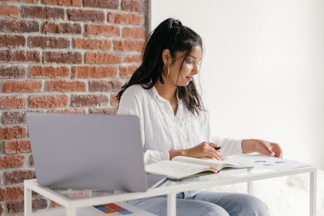 student on laptop